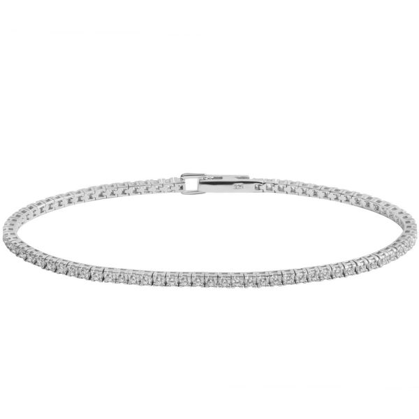 Bracciale tennis in Argento Pietre bianche