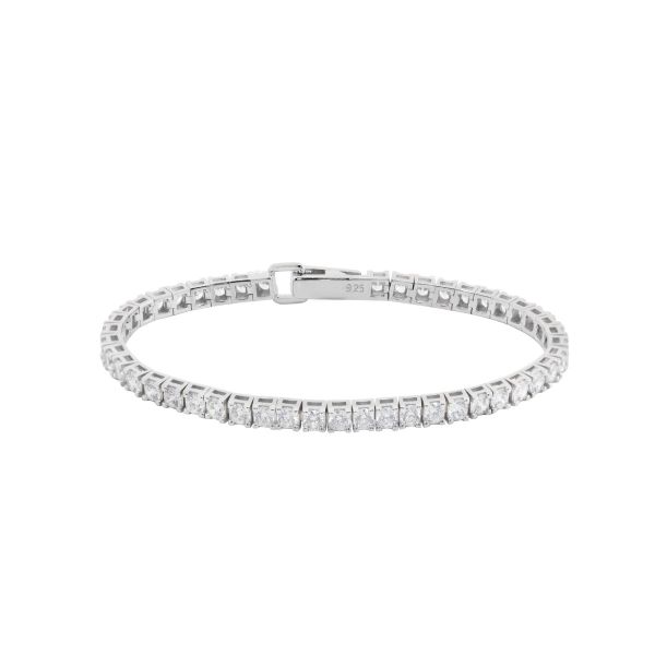 Bracciale tennis in Argento Pietre bianche