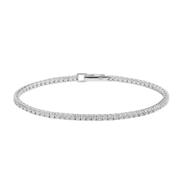 Bracciale tennis in Argento Pietre bianche