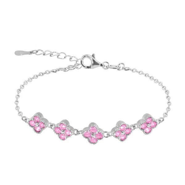 Bracciale in Argento Fiore rosa