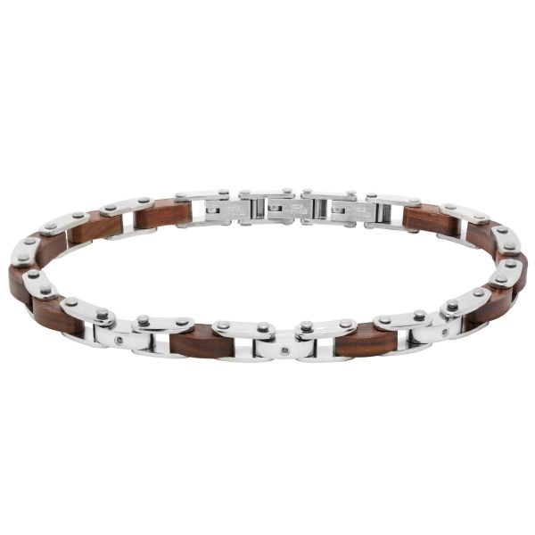 Bracciale in Legno e Acciaio