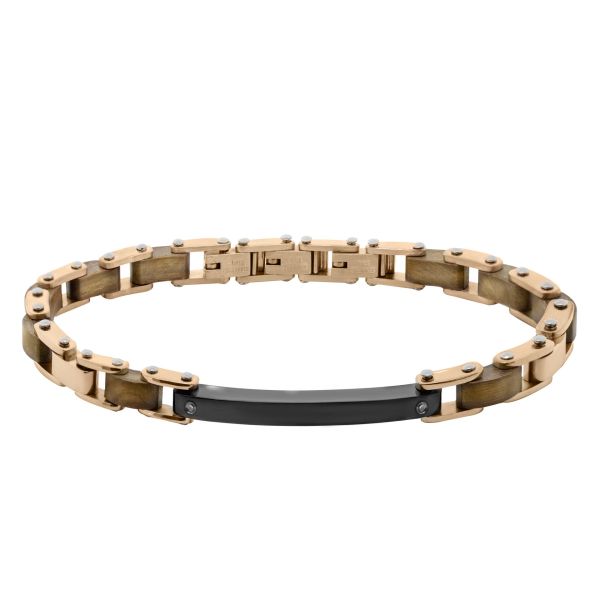 Bracciale in Legno e Acciaio