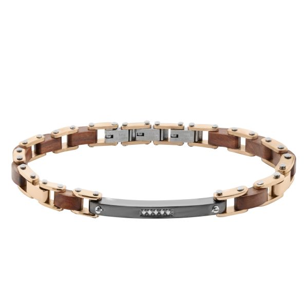 Bracciale in Legno e Acciaio