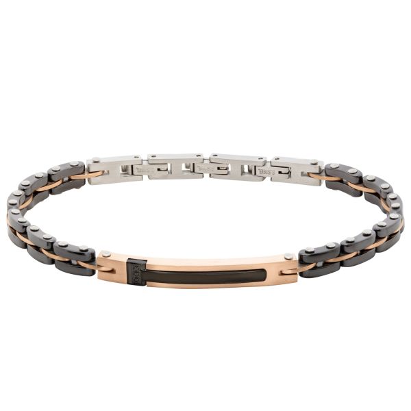 Bracciale in Acciaio e Ceramica