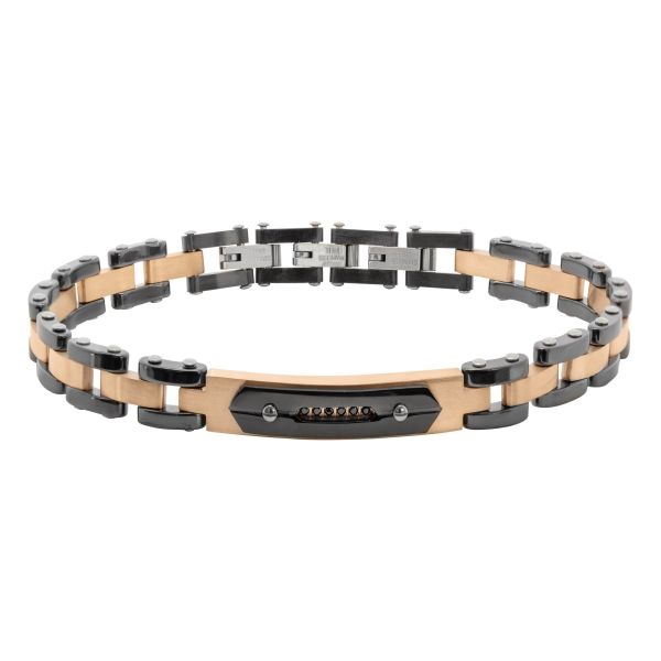 Bracciale in Acciaio e Ceramica