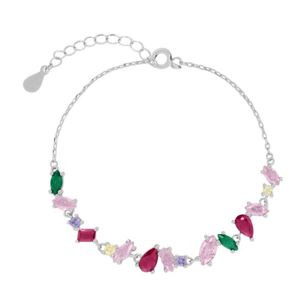 Bracciale in Argento Pietre colorate