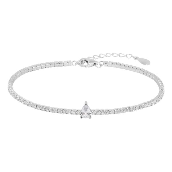Bracciale Tennis in Argento Goccia