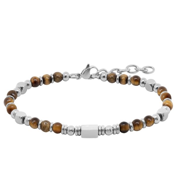 Bracciale in Acciaio Occhio di Tigre