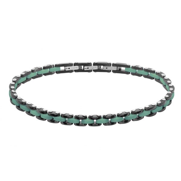 Bracciale in Acciaio Ceramica verde
