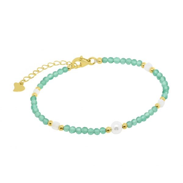 Bracciale in Argento Agata verde