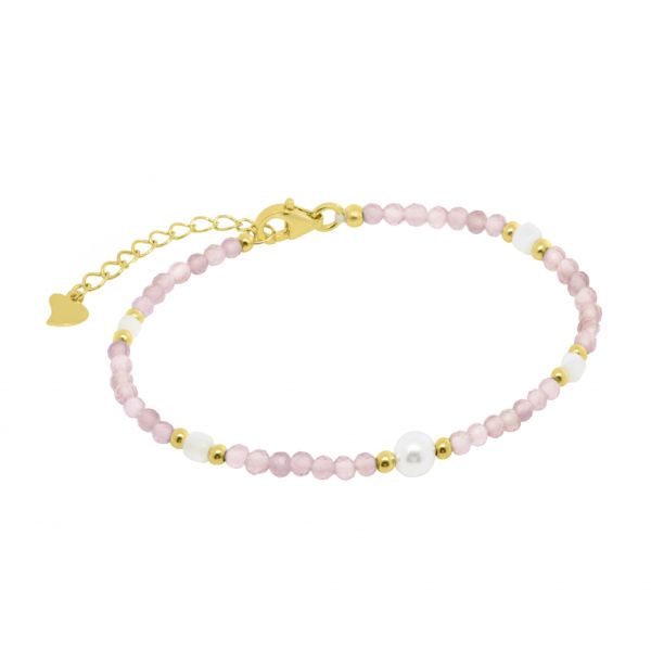 Bracciale in Argento Opale rosa