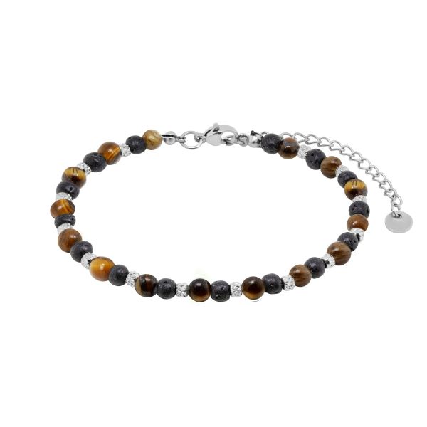 Bracciale in Acciaio Pietre naturali