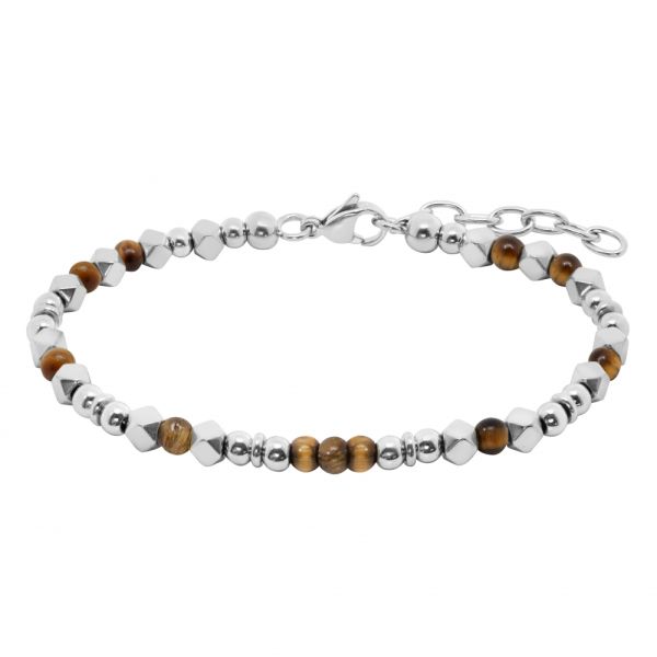 Bracciale in Acciaio Occhio di tigre