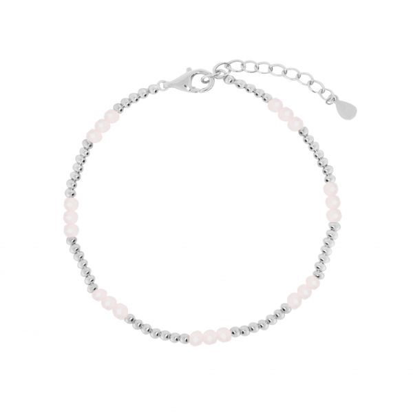 Bracciale in Argento Quarzo rosa