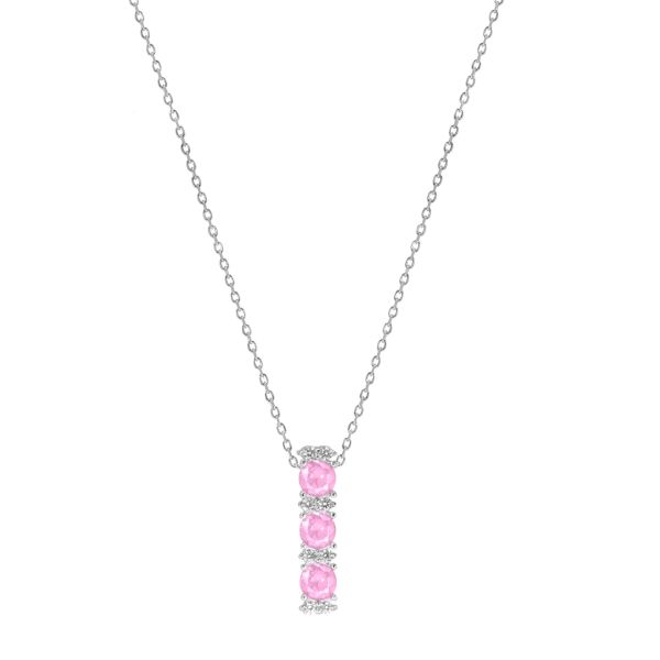 Girocollo in Argento Trilogy rosa