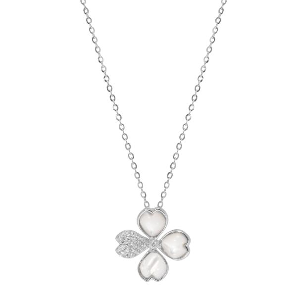 Girocollo in Argento Quadrifoglio