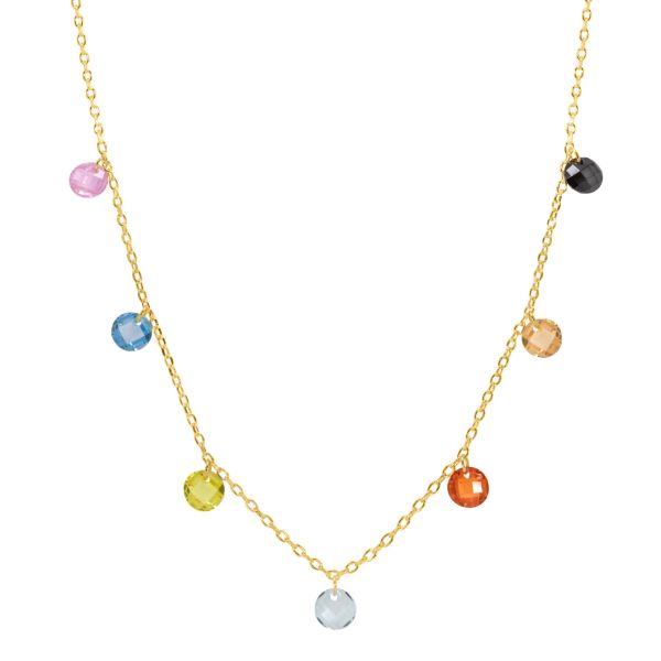 Girocollo in Argento Pietre multicolore