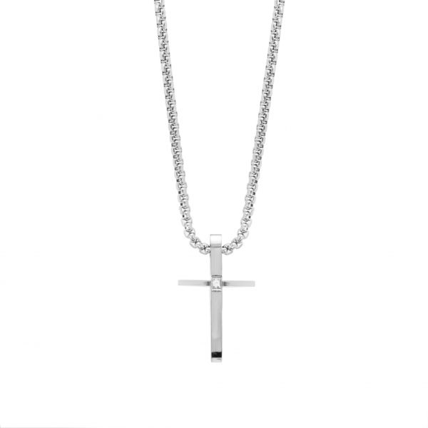 Girocollo in Acciaio Croce