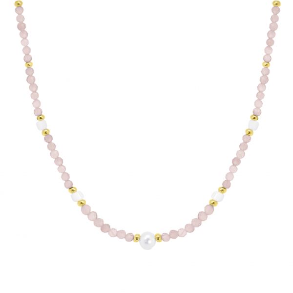 Girocollo in Argento Opale rosa