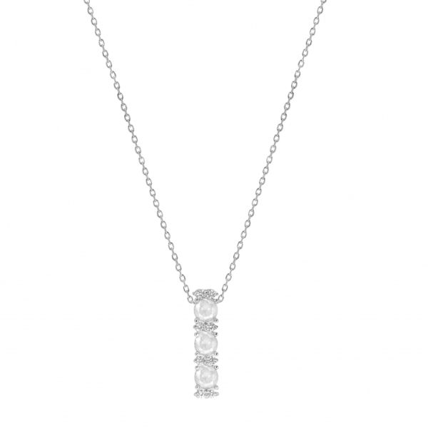 Girocollo in Argento Trilogy Pietre bianche