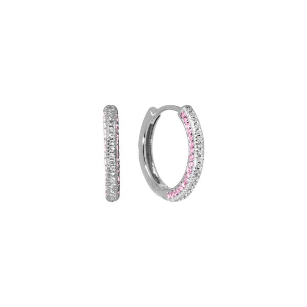 Orecchini in Argento Pietre rosa