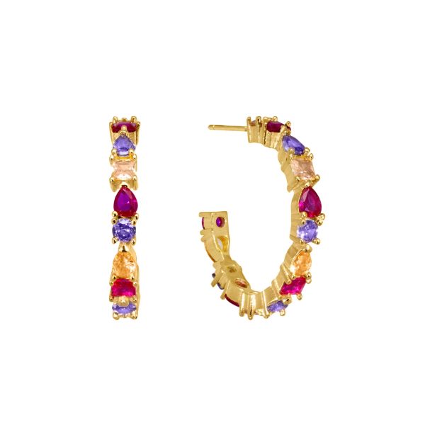Bracciale Tennis in Argento Pietre colorate