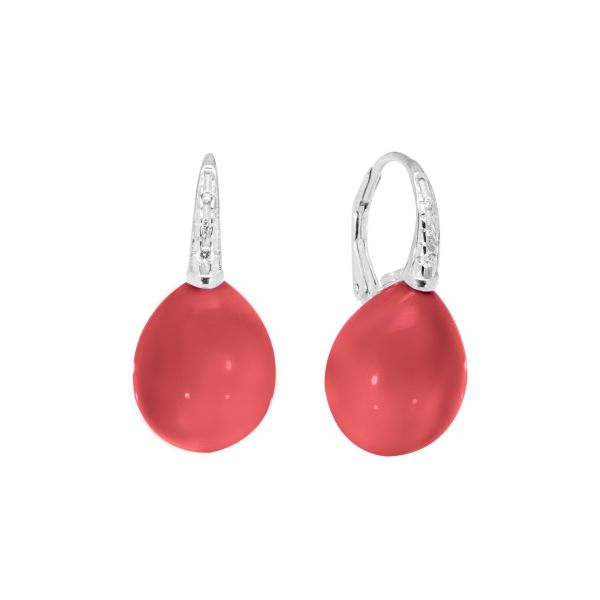Orecchini in Argento Pietra rossa