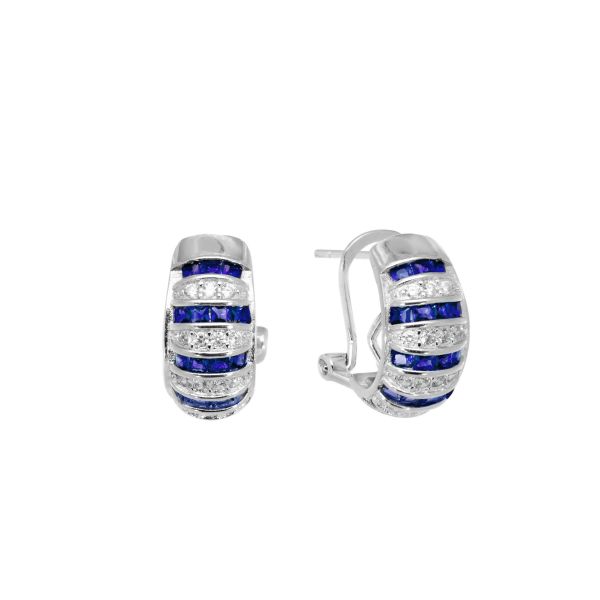 Orecchini in Argento Pietre blu