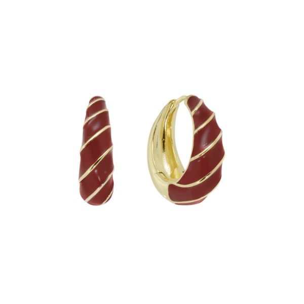 Orecchini in Argento Smalto rosso