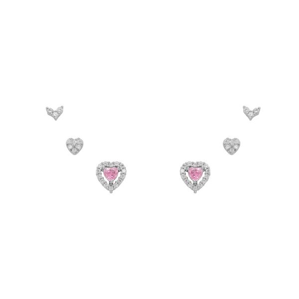 Set Orecchini in Argento Cuore