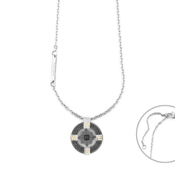 Girocollo Bussola Acciaio e Oro
