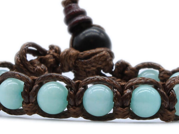 Bracciale Tibetano Giada verde acqua 6mm