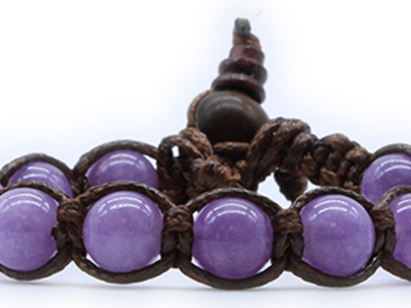 Bracciale Tibetano Mica viola 8mm