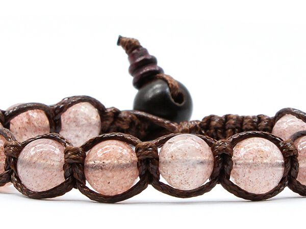 Bracciale Tibetano Quarzo fragola 8mm