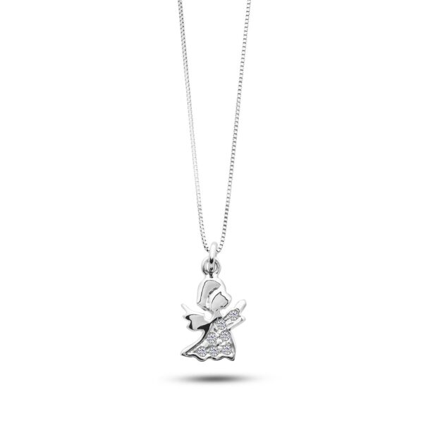 Girocollo in Oro bianco Angioletto