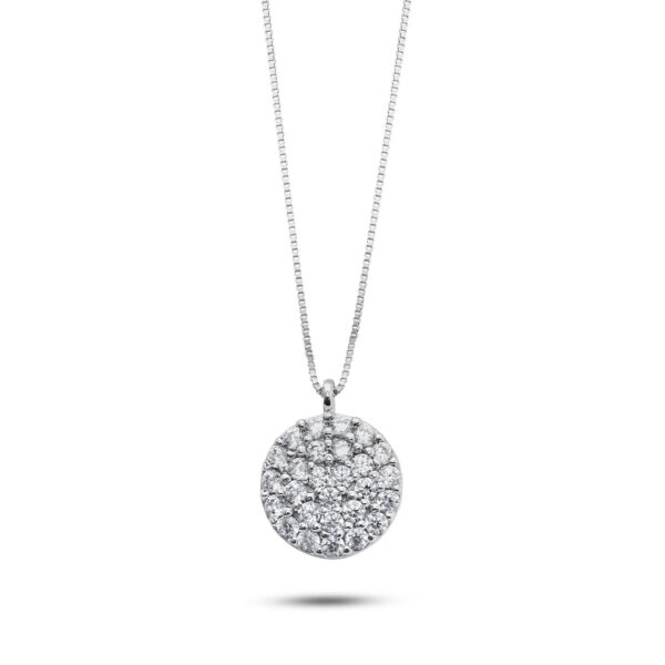 Girocollo in Oro bianco Pavé
