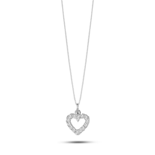 Girocollo in Oro bianco Cuore