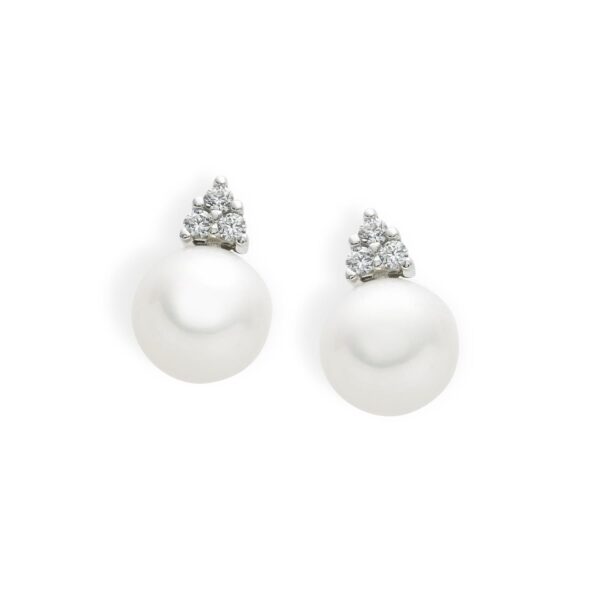 Orecchini in Oro bianco e Perla naturale