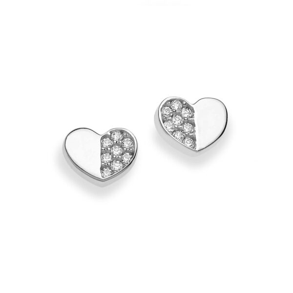 Orecchini in Oro bianco Cuore