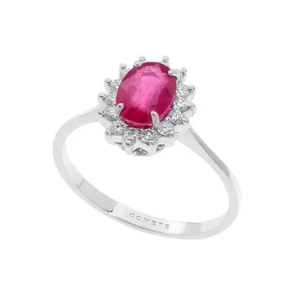 Anello in Oro Diamanti e Rubino