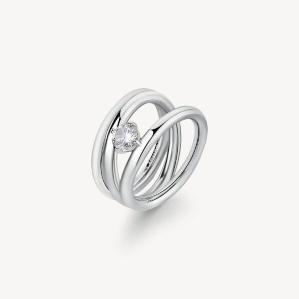 Anello Ribbon Cristallo