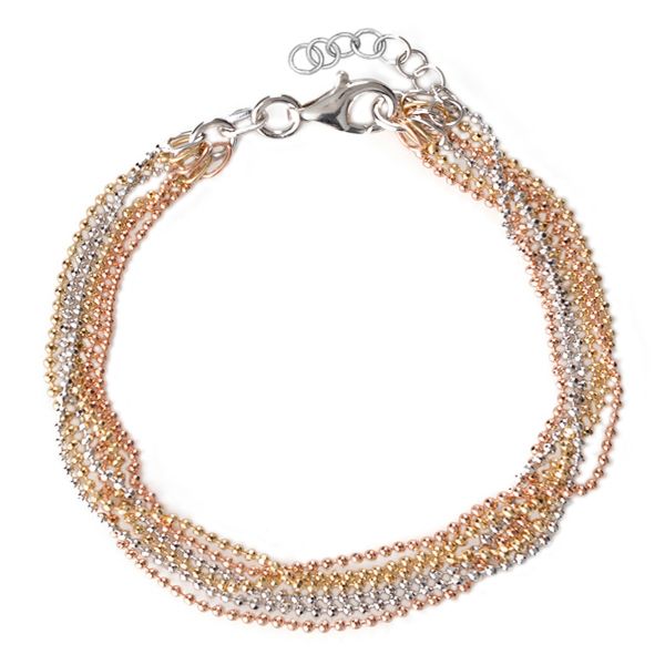 Bracciale in Argento Tricolore
