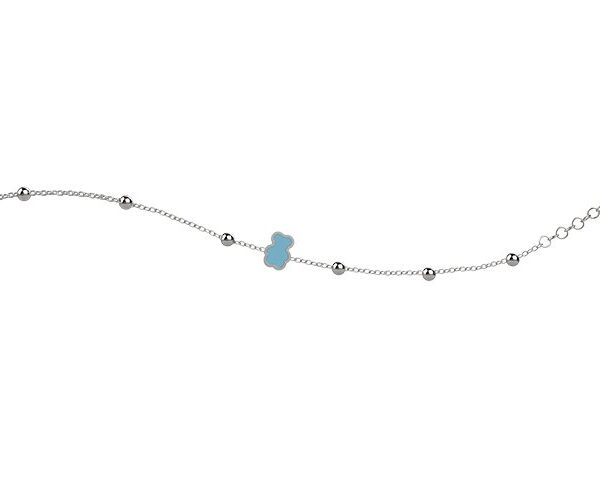 Bracciale in Argento Orsetto azzurro