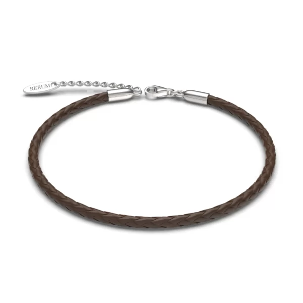 Bracciale in Cuoio naturale Marrone 17 cm
