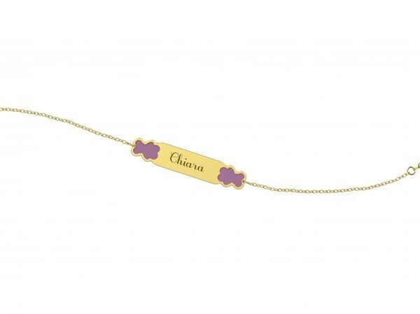 Bracciale in Oro giallo Orsetti rosa