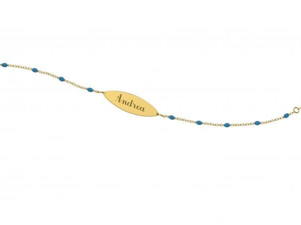 Bracciale in Oro giallo Pietre blu