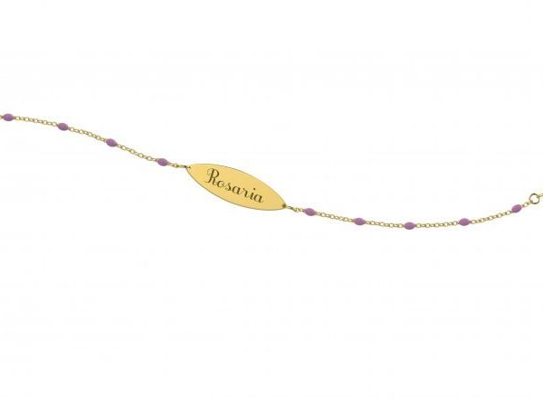 Bracciale in Oro giallo Pietre rosa