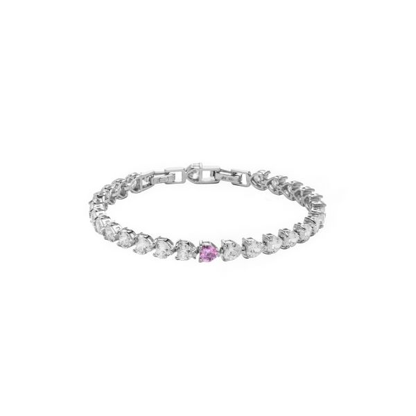 Bracciale Tennis in Argento Cuori