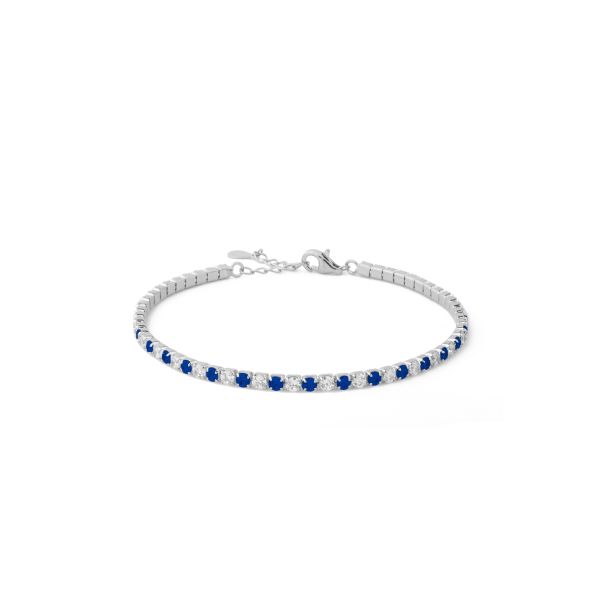 Bracciale Tennis Bianco e blu