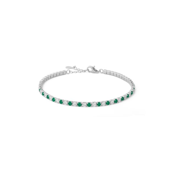 Bracciale Tennis Bianco e verde